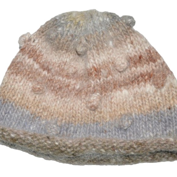 2 HAND MADE KNIT WOMENS ONE SIZE BEANIE HAT - Picture 2 of 6